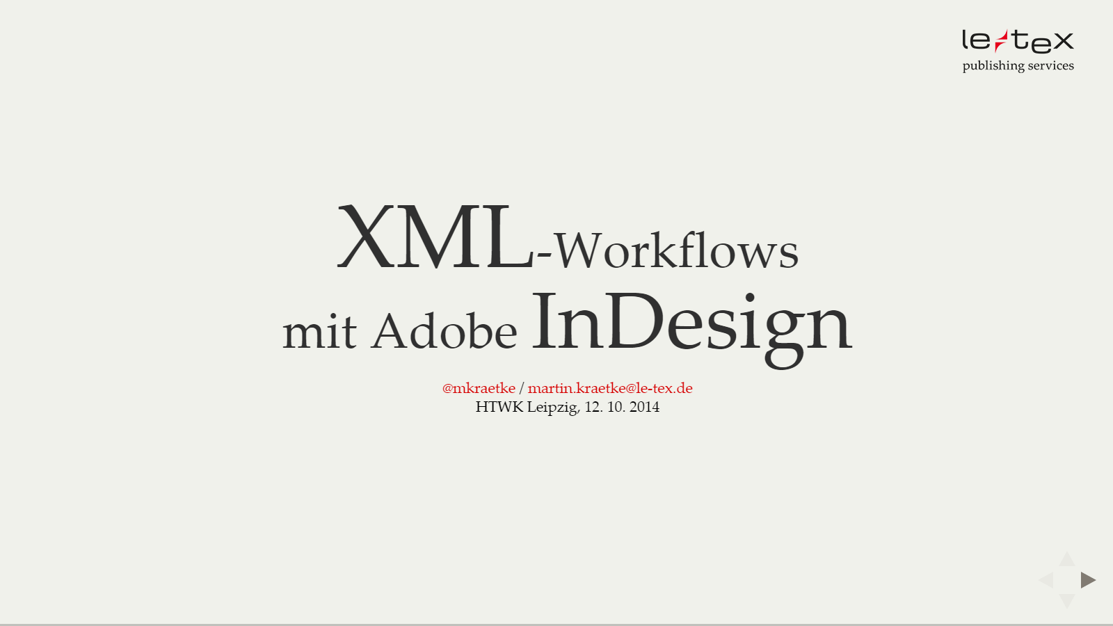 2014-12-10 InDesign-XML-Workflows