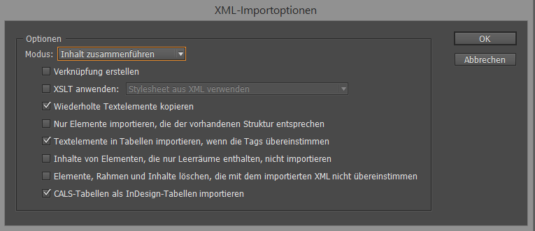 InDesign XML-Import