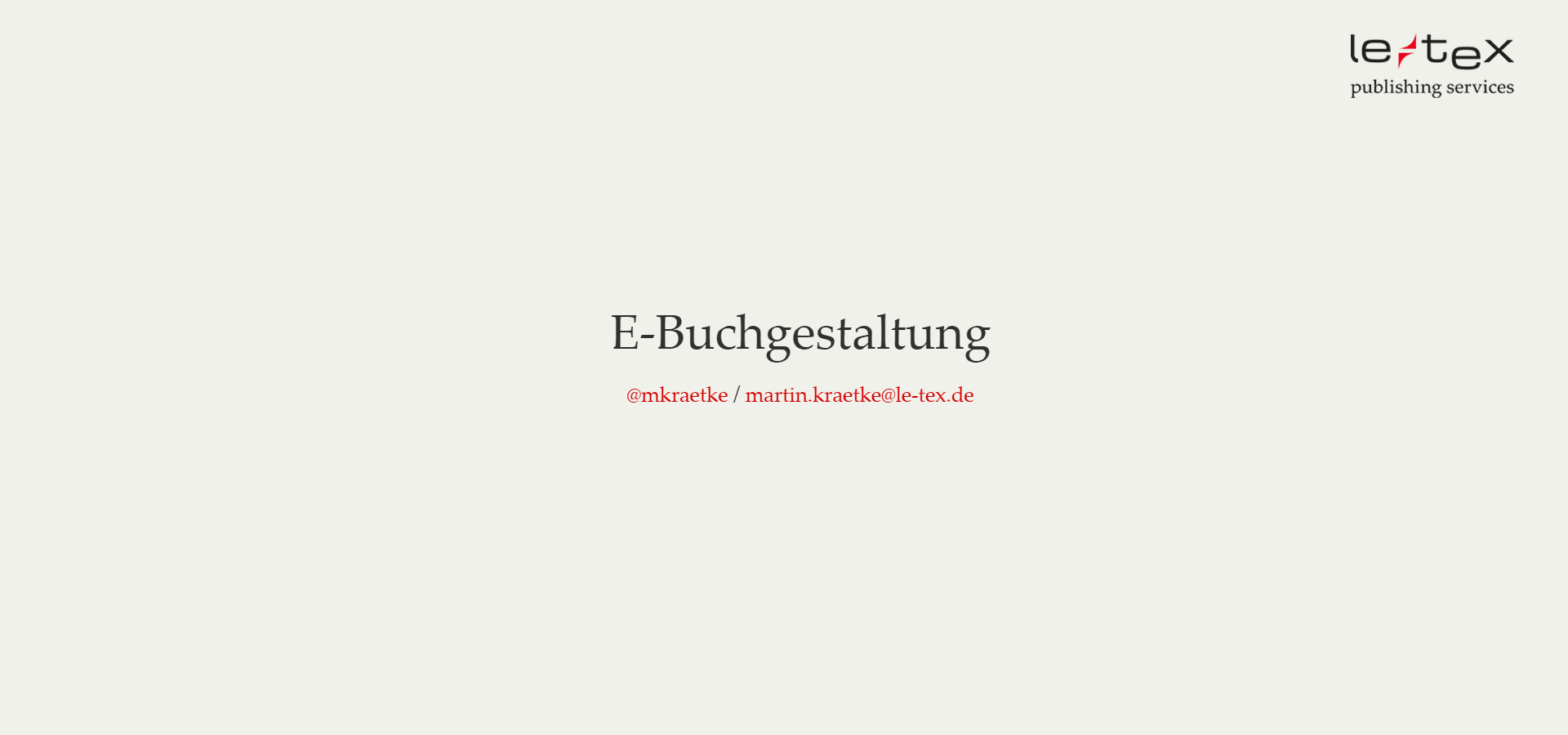 E-Buchgestaltung